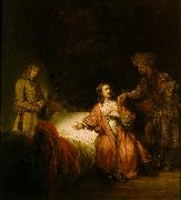 REMBRANDT Harmenszoon van Rijn Joseph Accused by Potiphar's Wife oil